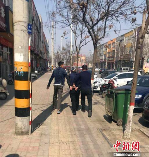 犯罪嫌疑犯被警方抓獲。隆堯縣公安局供圖